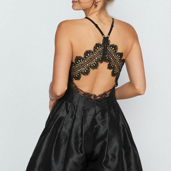 Free People Heart To Heart Crochet Black Romper - Picture 2 of 6